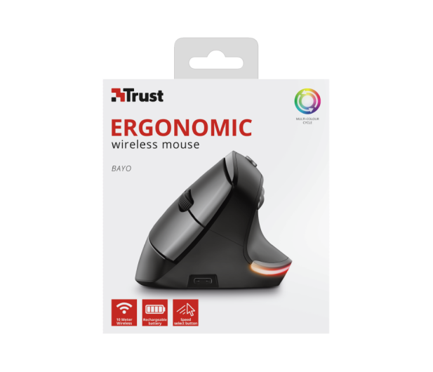 Trust BAYO ERGO WIRELESS MOUSE - 703452 - zdjęcie 3